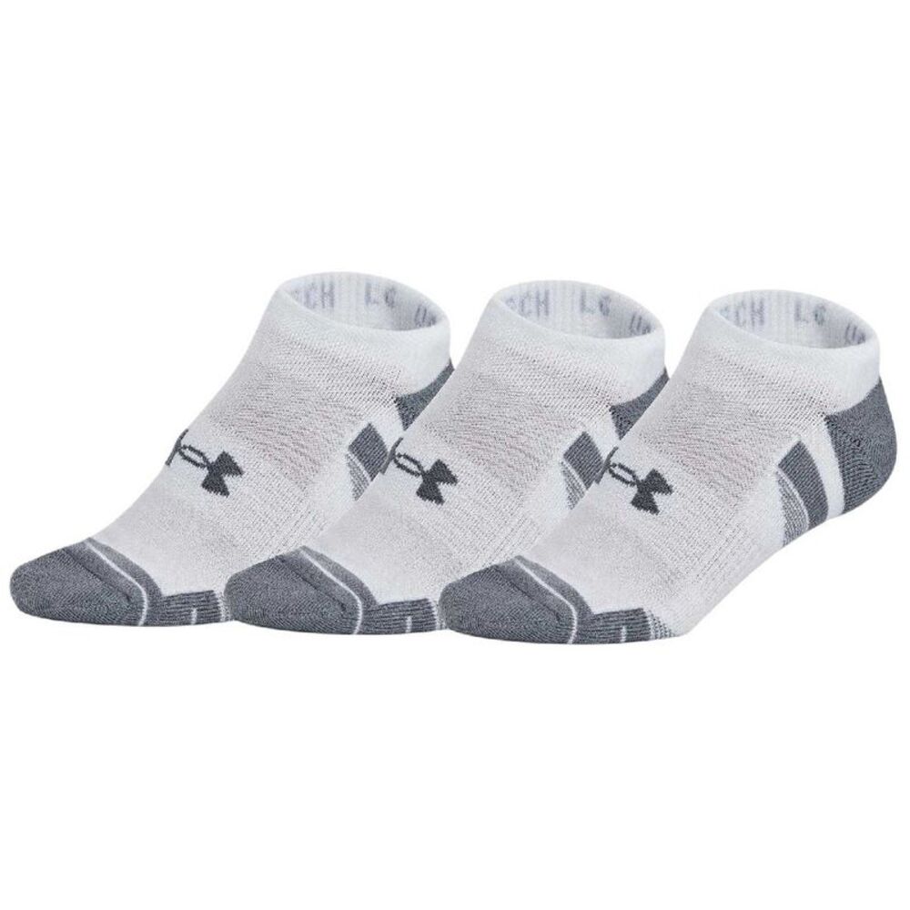 Under Armour Unisex Adult Performance No-Show Socks (Pack of 3) / White/Gray